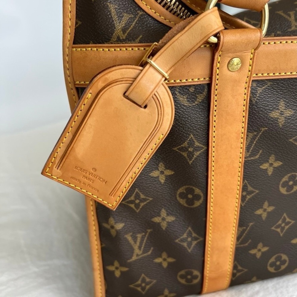 Louis Vuitton Sac Chien 40 Monogram Canvas Pet Carrier Dog Bag M42024 Brown - Picture 5 of 10